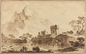 Versterkte Brug tegen Verre Bergen door Pietro Giacomo Palmieri