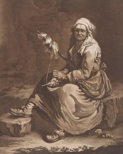 De oude werkende vrouw