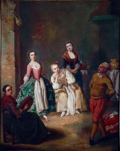 La forlane (La furlana), een populaire dans uit de regio Venetië. Schilderij door Pietro Longhi (1702-1785) 1750