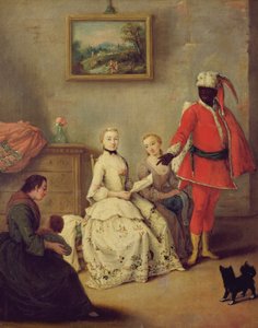 De brief van de Moor (post restauratie) door Pietro Longhi