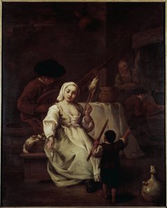 De spinster door Pietro Longhi