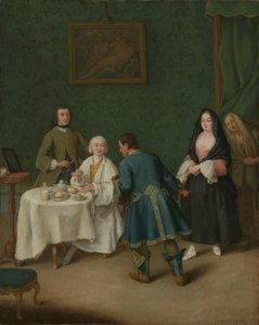 De Verleiding, 1746 door Pietro Longhi