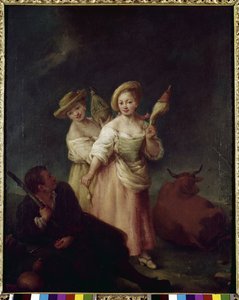 De spinners (De filatrici) door Pietro Longhi