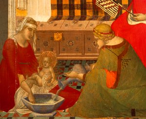 Geboorte van de Maagd Maria (detail) door Pietro Lorenzetti