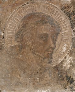 Hoofd van een franciscaan door Pietro Lorenzetti