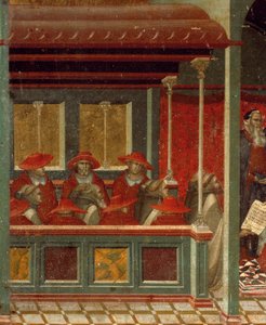 Honorius III keurt Karmelietenregel goed, (detail)