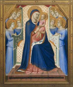 Madonna omgeven door engelen door Pietro Lorenzetti
