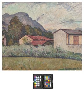 Landschap door Pietro Marussig