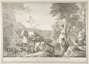 Esau en zijn familie scheiden van Jacob