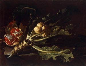 Bloemkool en Granaatappels door Pietro Paolo Bonzi
