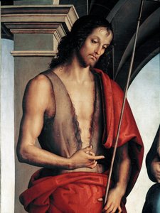 Detail van Sint-Jan de Doper door Pietro Perugino