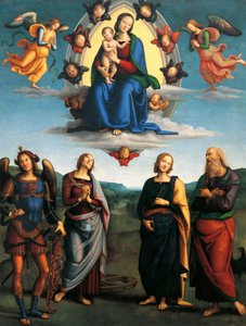 Madonna in Glorie, ca. 1500-1501 door Pietro Perugino