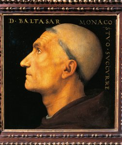 Portret van monnik Balthazar van de abdij van Vallombrosa, door Pietro Perugino