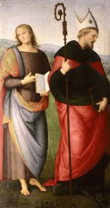 St. Johannes de Evangelist en St. Augustinus van Hippo, c.1502-21 door Pietro Perugino