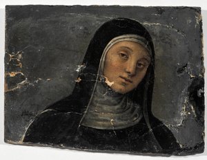 Sint Scholastica door Pietro Perugino
