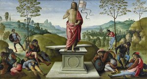 De Opstanding, 1496-1500 door Pietro Perugino