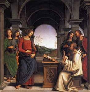 De visioen van de heilige Bernardus door Pietro Perugino