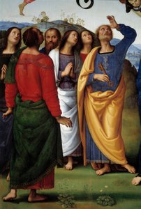 De hemelvaart van Christus (detail) door Pietro Perugino