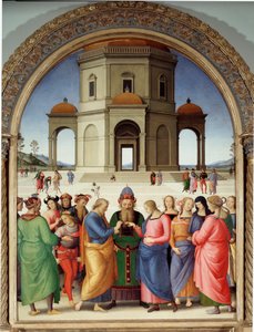 Het huwelijk van de Maagd door Pietro Perugino