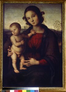 Maagd en kind door Pietro Perugino
