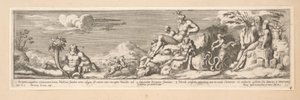 Allegorie op de route tussen Rome en Florence door Pietro Sante Bartoli
