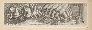 Soldaten in de aanval door Pietro Sante Bartoli