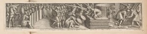 Soldaten zetten kamp op door Pietro Sante Bartoli