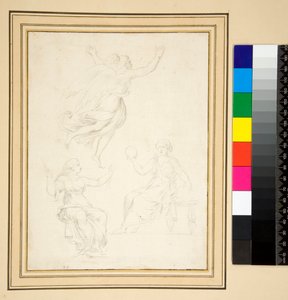Twee gezeten vrouwelijke figuren
