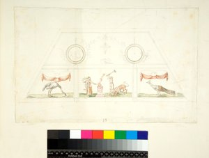 Gewelf van de Villa Madama door Pietro Santi Bartoli