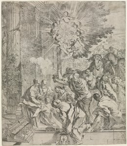 Aanbidding der Wijzen door Pietro Testa