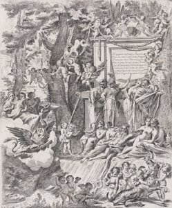 Een allegorie ter ere van de aankomst van kardinaal Franciotti als bisschop van Lucca, 1680-1700