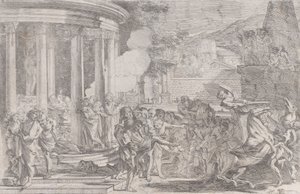 Sinorix gedragen uit de tempel van Artemis, ca. 1640 door Pietro Testa