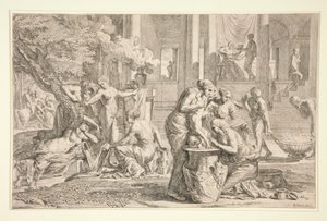 De geboorte en kindertijd van Achilles door Pietro Testa