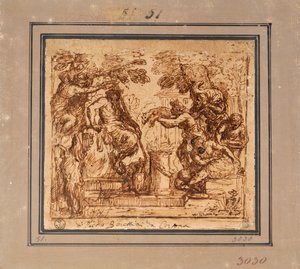 Studie voor het Aanbod aan Pan door Pietro da Cortona