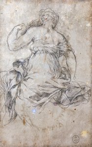 Vrouwelijke figuur, Studie voor de Age of Silver fresco