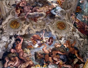 De triomf van de goddelijke voorzienigheid (detail)