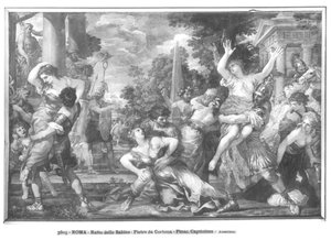 De roof van de Sabijnse vrouwen door Pietro da 1596 1669 Cortona