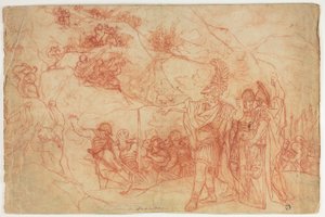 Romeinse commandant beveelt aanval door Pietro da Cortona