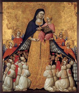 De Maagd van Barmhartigheid. Altaarstuk door Pietro da Recanati door Pietro di Domenico da Montepulciano