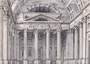 Toneelontwerp voor de opera Belisario door Gaetano Donizetti, 1820s