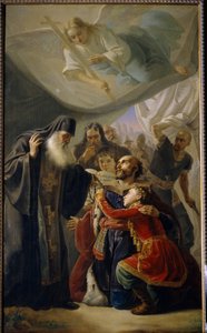 Afscheid van grootvorst Michael van Tver (Michael III de Heilige) door Pimen Nikitich Orlov
