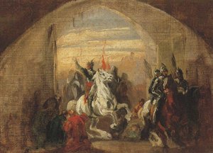 Boleslaw I Chrobry betreedt het veroverde Kiev, ca. 1837