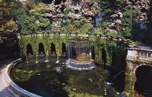 Ovato fontein of Tivoli fontein, Villa d