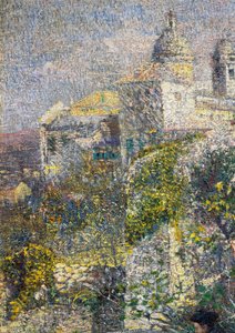 April ochtend in Ligurië of Olijven in Albaro door Plinio Nomellini