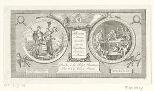 Medaillon op de Alliantie tussen de Franse en de Bataafse Republieken, 1795 door Poisson