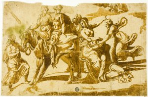 Vlucht van Celia door Polidoro da Caravaggio