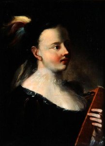 Dame met Kitara