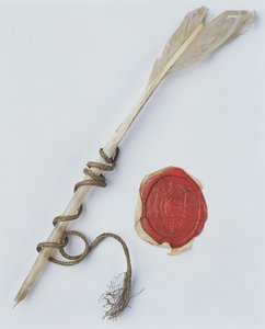 Veerpen en lakzegel