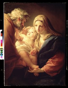 De heilige familie door Pompeo Girolamo Batoni