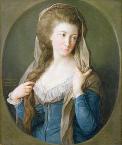 Portret van een vrouw, traditioneel geïdentificeerd als Margaret Stuart, Lady Hippisley door Pompeo Girolamo Batoni